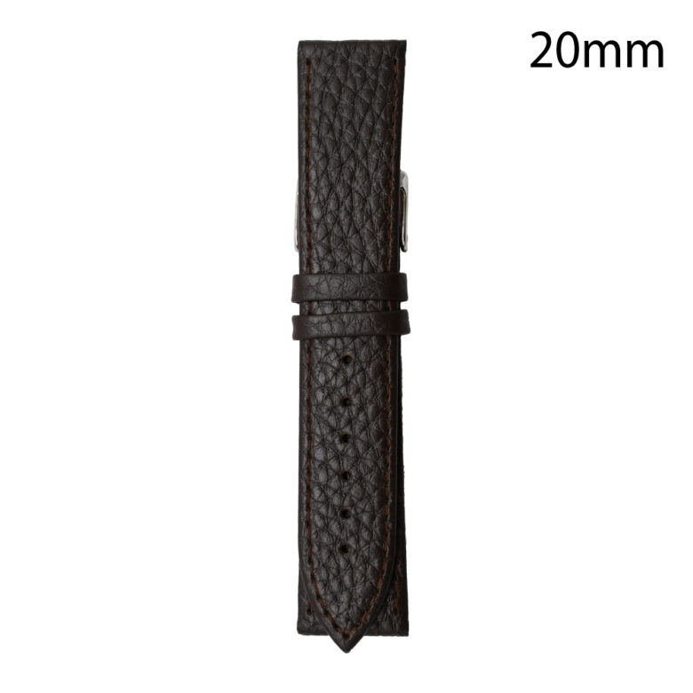 RJ70230 CORREA PIEL MARRON OSCURO HUESCA 20 MM