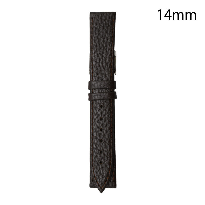 RJ70232 CORREA PIEL MARRON OSCURO HUESCA 14 MM