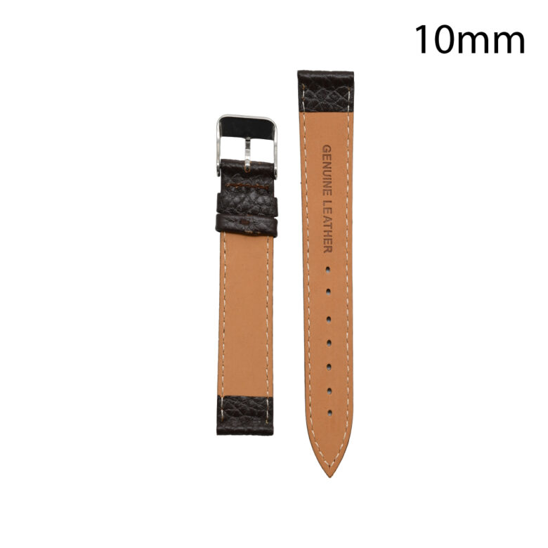 RJ70234__ CORREA PIEL MARRON OSCURO HUESCA 10 MM