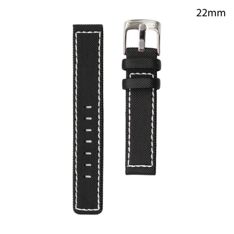 RJ70135 CORREA NEOPRENO NEGRA COST.BLANCA VALENCIA 22 MM