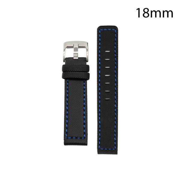 CORREA NEOPRENO NEGRA COST.AZUL VALENCIA 18 MM