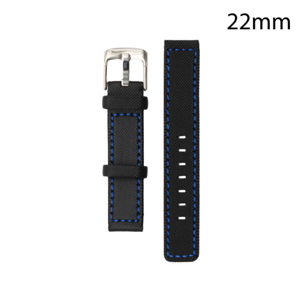 CORREA NEOPRENO NEGRA COST.AZUL VALENCIA 22 MM