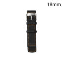 RJ70141 CORREA NEOPRENO NEGRA COST.NARANJA VALENCIA 18 MM