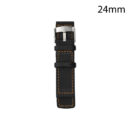 RJ70144 CORREA NEOPRENO NEGRA COST.NARANJA VALENCIA 24 MM