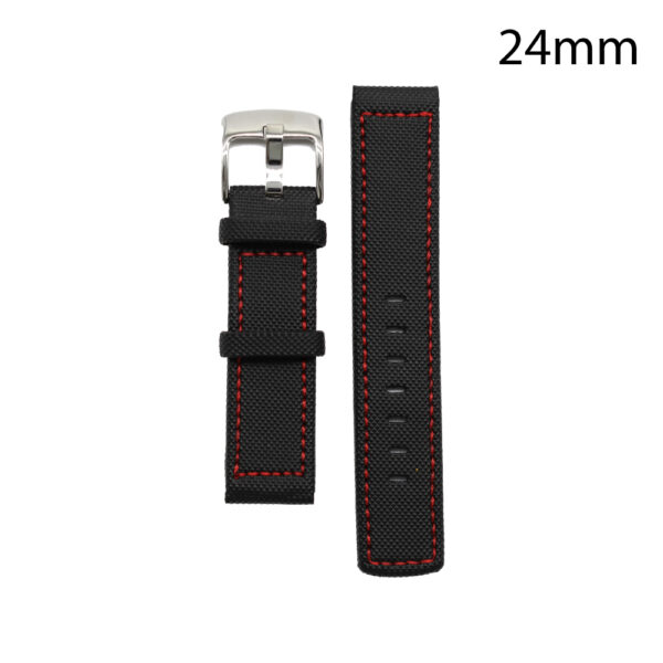 CORREA NEOPRENO NEGRA COST.ROJA VALENCIA 24 MM