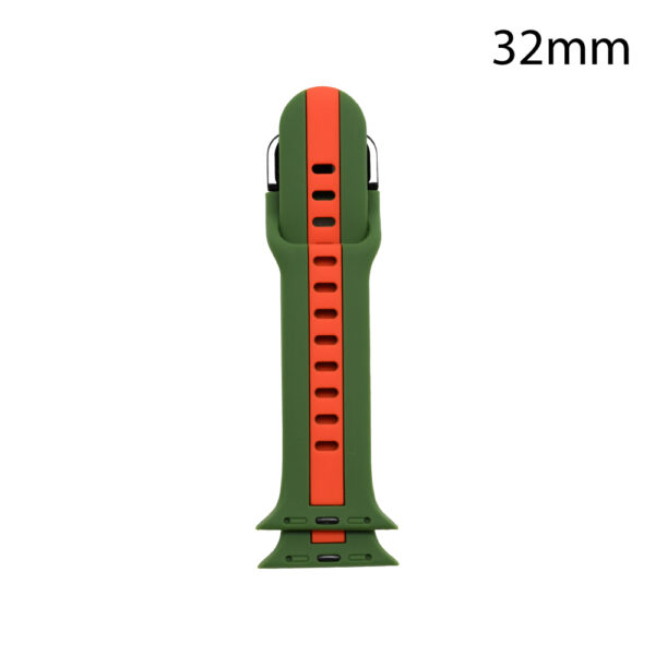 CORREA SMART SILICONA VERDE-ROJA TEXAS 32MM - Imagen 2