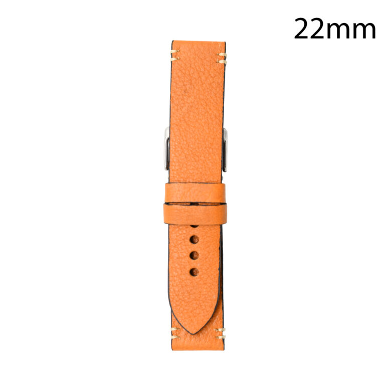 RJ70179 CORREA PIEL NARANJA BURGOS 22MM
