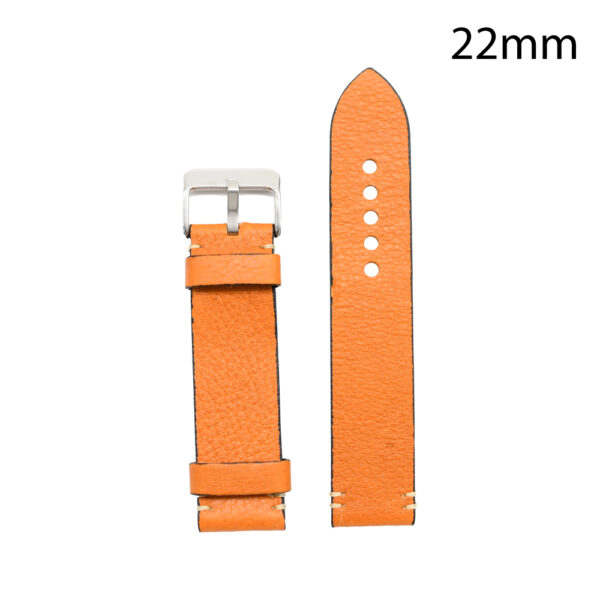 CORREA PIEL NARANJA BURGOS 22MM