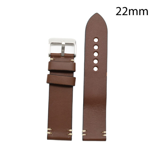 CORREA PIEL MARRON OSCURO BURGOS 22MM