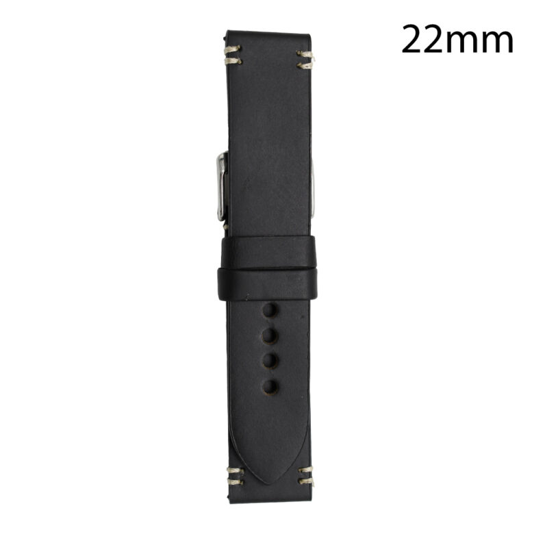 RJ70184 CORREA PIEL NEGRA BURGOS 22MM