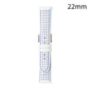 RJ70185 CORREA PIEL BLANCA COST.AZUL CADIZ 22 MM