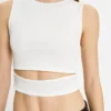 Short-Fit Sporty Round Neck T-shirt - White 4 Short-Fit Sporty Round Neck T-shirt - White