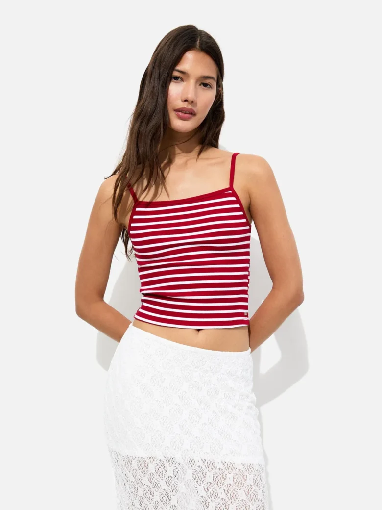 Short Striped Strappy Top 1 Short Striped Strappy Top